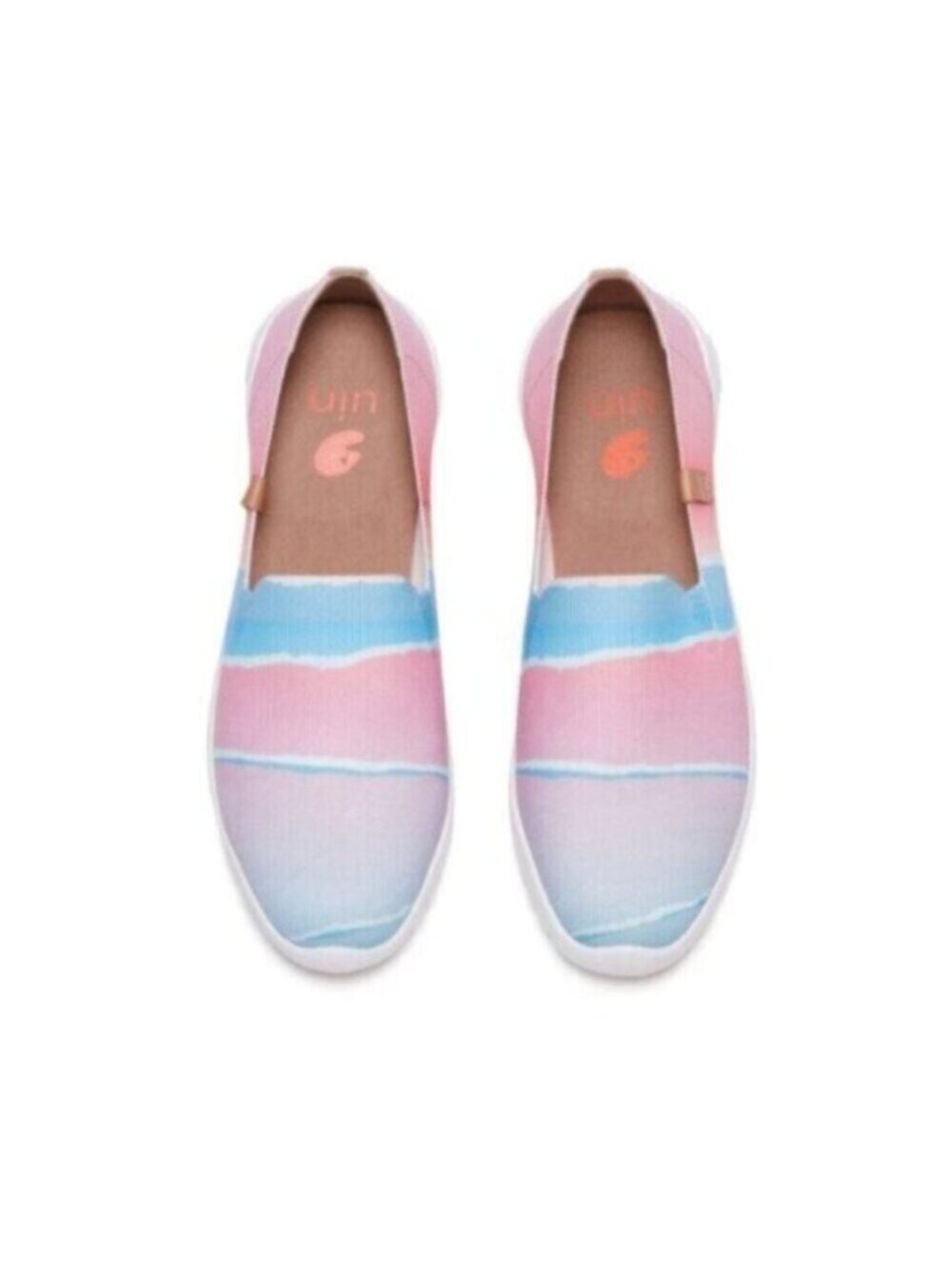 NWT UIN Womens Shoes Size 10.5 Knitted Upper Loafer Pink Wave